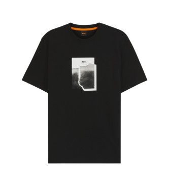 BOSS Camiseta Punto Ilustrada negro