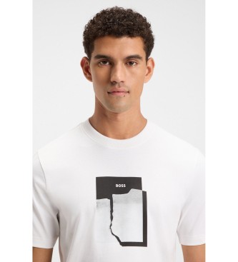 BOSS Camiseta Punto Estampado blanco