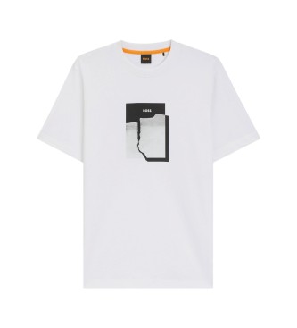 BOSS Camiseta Punto Estampado blanco
