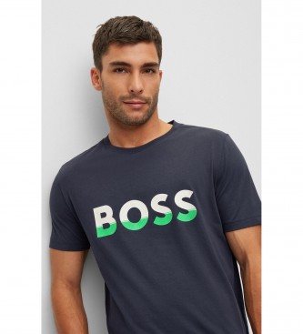 BOSS T-shirt Marine Blocks
