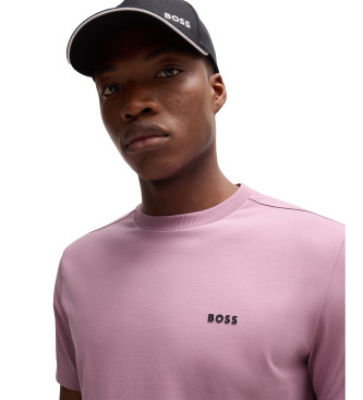 BOSS T-shirt avec logo lilas contrast