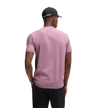 BOSS T-shirt avec logo lilas contrast
