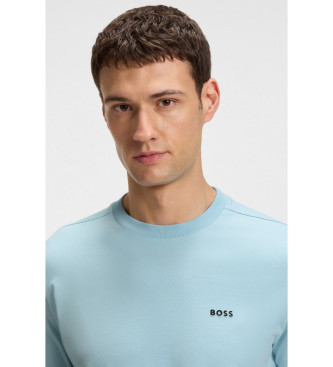 BOSS Kontrastna modra majica