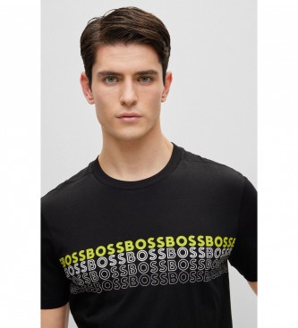 BOSS T-shirt multi-logo preto