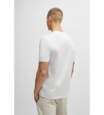 BOSS Almindelig T-shirt med hvid illustration