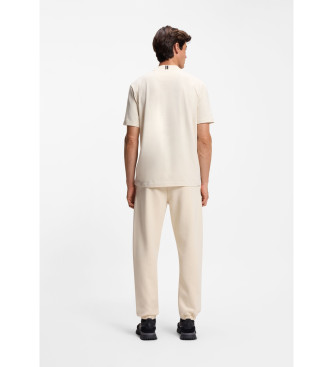 BOSS T-shirt beige Collar Zone