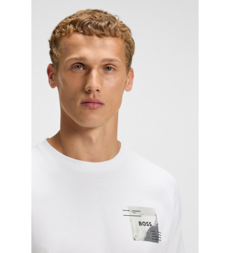 BOSS Maglietta bianca Tee Stripe Zone