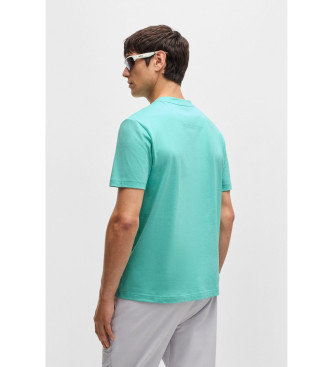 BOSS Tape Logo T-shirt turquoise