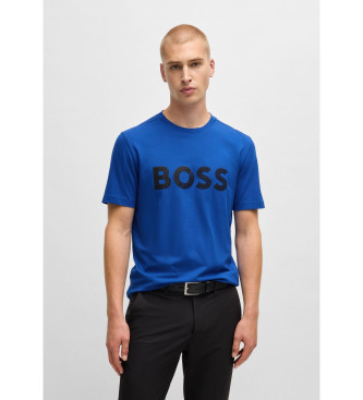 BOSS Tape Logo T-shirt blauw