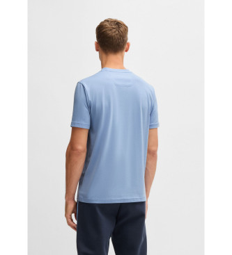 BOSS T-shirt z logo Tape niebieski