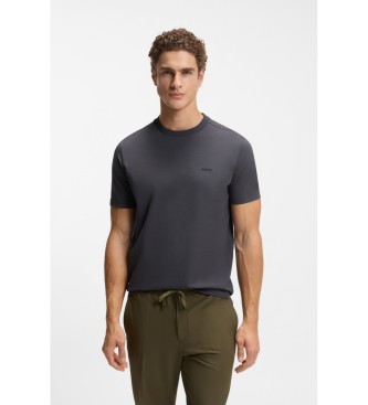 BOSS Camiseta Algod�n El�stico detalle logo gris