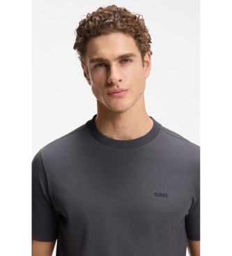 BOSS Camiseta Algod�n El�stico detalle logo gris
