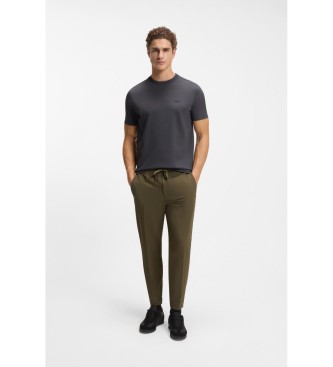 BOSS Camiseta Algod�n El�stico detalle logo gris