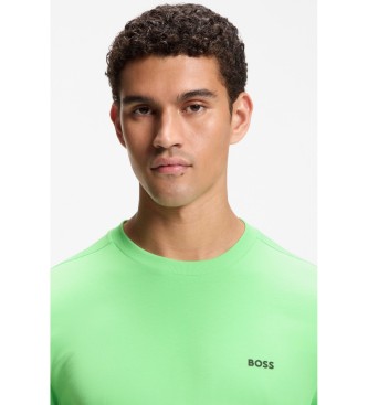 BOSS Camiseta Algod�n El�stico detalle logo verde