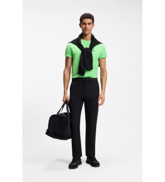 BOSS Camiseta Algod�n El�stico detalle logo verde