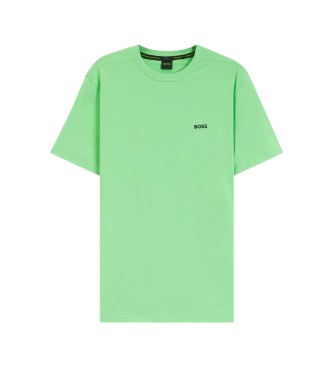 BOSS Camiseta Algod�n El�stico detalle logo verde