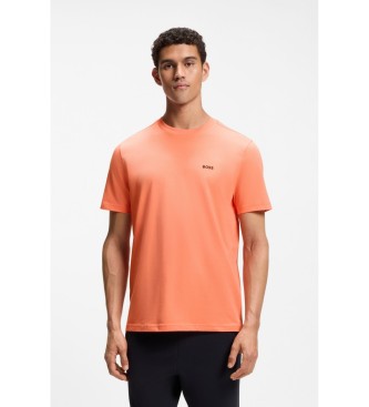 BOSS Camiseta Algod�n El�stico detalle logo naranja