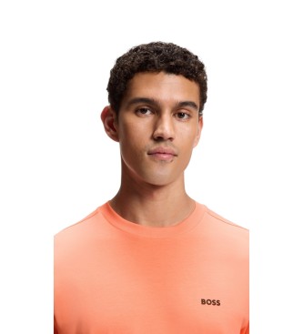 BOSS Camiseta Algod�n El�stico detalle logo naranja
