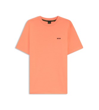 BOSS Camiseta Algod�n El�stico detalle logo naranja