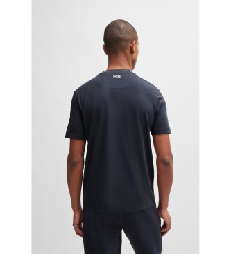 BOSS Marineblaues Kragen-T-Shirt