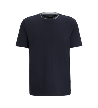 BOSS Marineblaues Kragen-T-Shirt