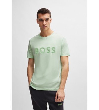 BOSS Maglietta verde con logo