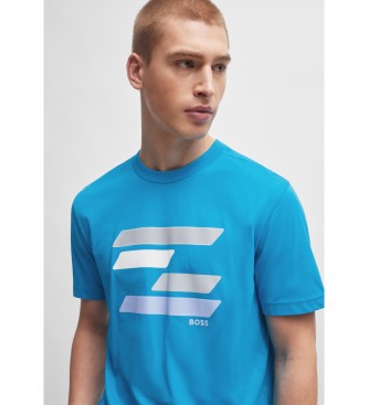 BOSS T-shirt met blauwe opdruk