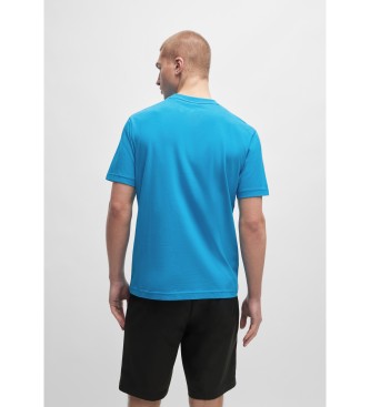 BOSS T-shirt azul estampada