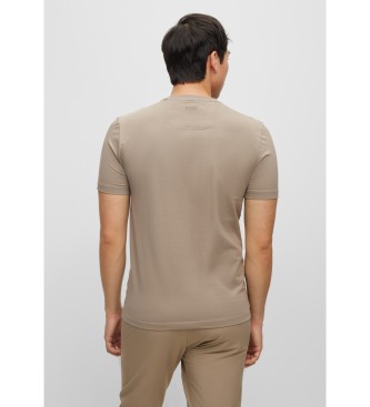 BOSS T-shirt with Logo Design Embossed brown