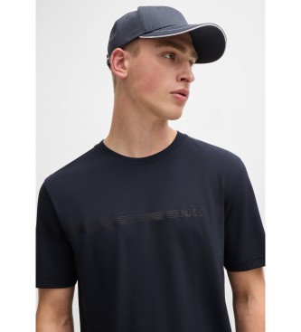 BOSS T-shirt azul-marinho de corte regular