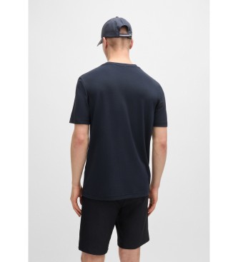 BOSS T-shirt azul-marinho de corte regular