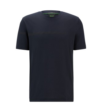 BOSS T-shirt azul-marinho de corte regular