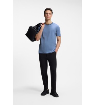 BOSS T-shirt blu girocollo