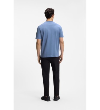 BOSS T-shirt blu girocollo