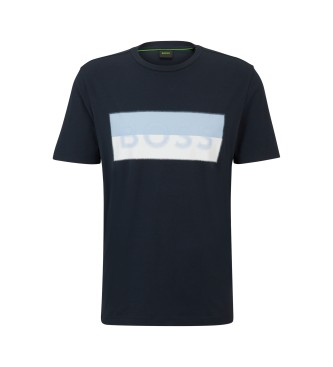 BOSS T-shirt con logo blu scuro