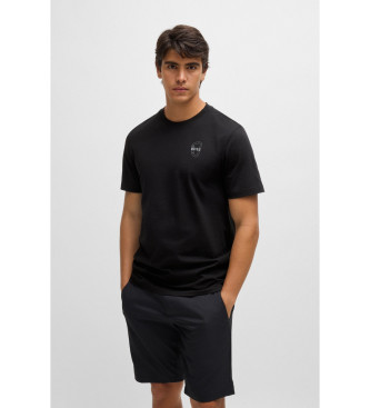 BOSS T-shirt o regularnym kroju, czarny