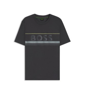 BOSS Iconic Zone T-shirt donkergrijs
