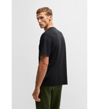 BOSS T-shirt en coton interlock avec illustration de cercles noirs