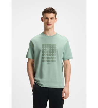 BOSS Gestreiftes T-shirt trkis