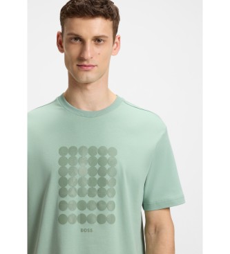 BOSS Gestreiftes T-shirt trkis