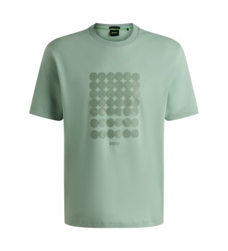 BOSS Gestreiftes T-shirt trkis