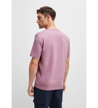 BOSS T-shirt com fita adesiva cor-de-rosa
