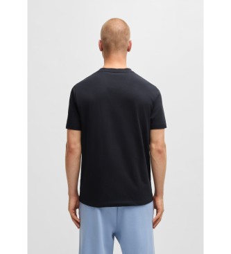 BOSS T-shirt com logtipo azul-marinho de grandes dimenses  