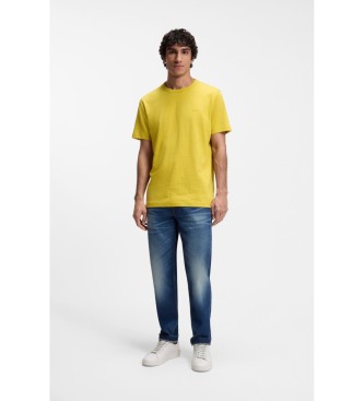 BOSS T-shirt gul Logo Dot T-shirt gul