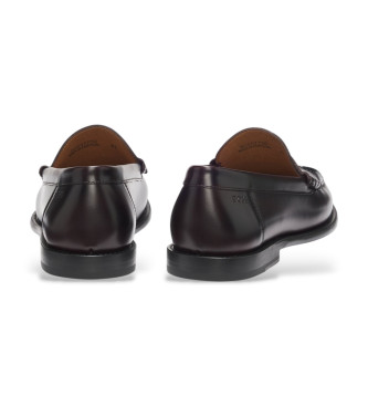 BOSS Tevan Mocc Leder Slipper burgundy