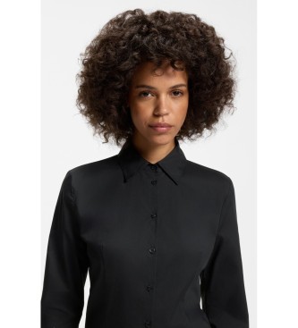 HUGO Camicia nera slim fit