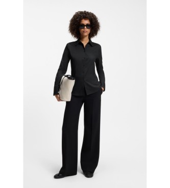 HUGO Camicia nera slim fit