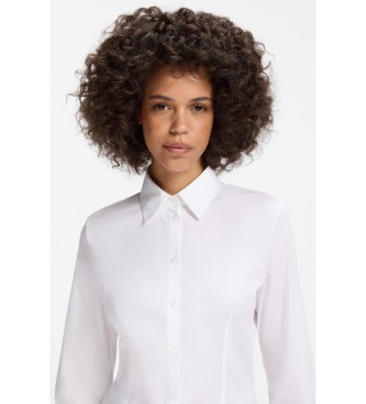 HUGO Koszula Slim Fit Twill biała