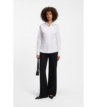 HUGO Koszula Slim Fit Twill biała