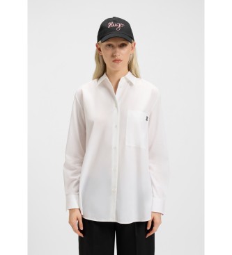 HUGO Oversize majica bela